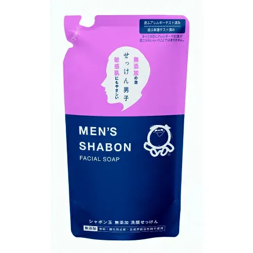 【送料無料・まとめ買い12個セット】シャボン玉 メンズシャボン フェイシャルソープ つめかえ用 250ml