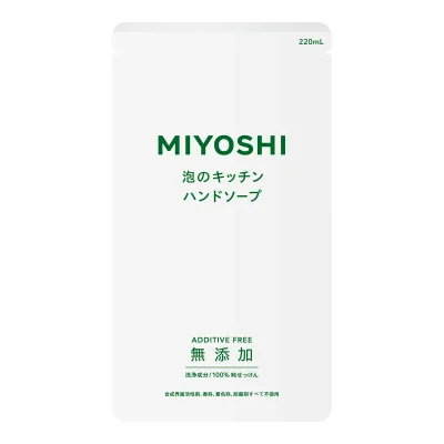 【送料無料・まとめ買い6個セット】ミヨシ 無添加 せっけん 泡のキッチンハンドソープ 詰替用 リフィル 220mL