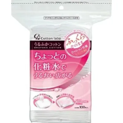 【×30個セット送料無料】コットン・ラボ うるふかコットンパフ 100枚(4973202301045)
