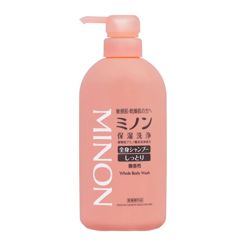 【送料込・まとめ買い×6個セット】【第一三共ヘルスケア】ミノン 薬用全身シャンプー しっとりタイプ ボトル 450ml