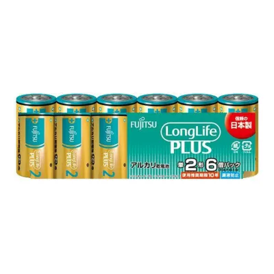 【配送おまかせ】FDK FUJITSU Long LifePLUS ロング ライフプラス アルカリ乾電池 LR14LP (6S) 単2形 6個パック 1個