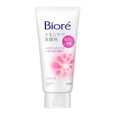 【送料込・まとめ買い×4個セット】花王 ビオレ スキンケア洗顔料 スクラブin 130g