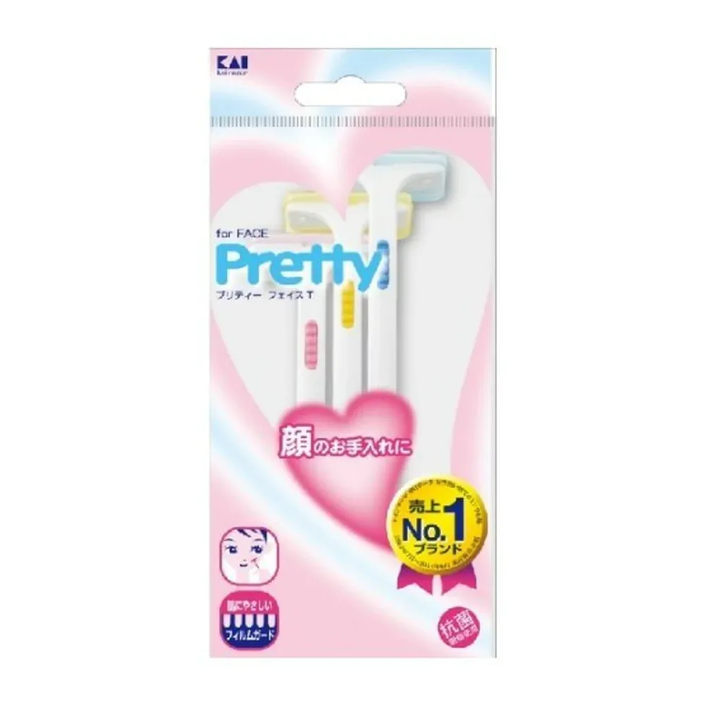 【秋 売りたいんや】貝印 プリティフェイスT 3本入 FRT-3P16