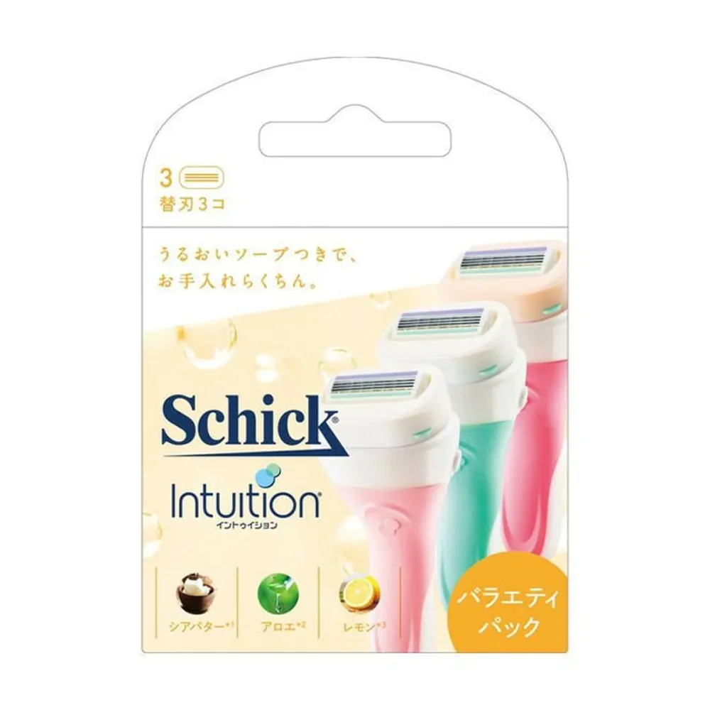 【送料込・まとめ買い×6個セット】Schick イントゥイション バラエティパック 替刃 3コ入