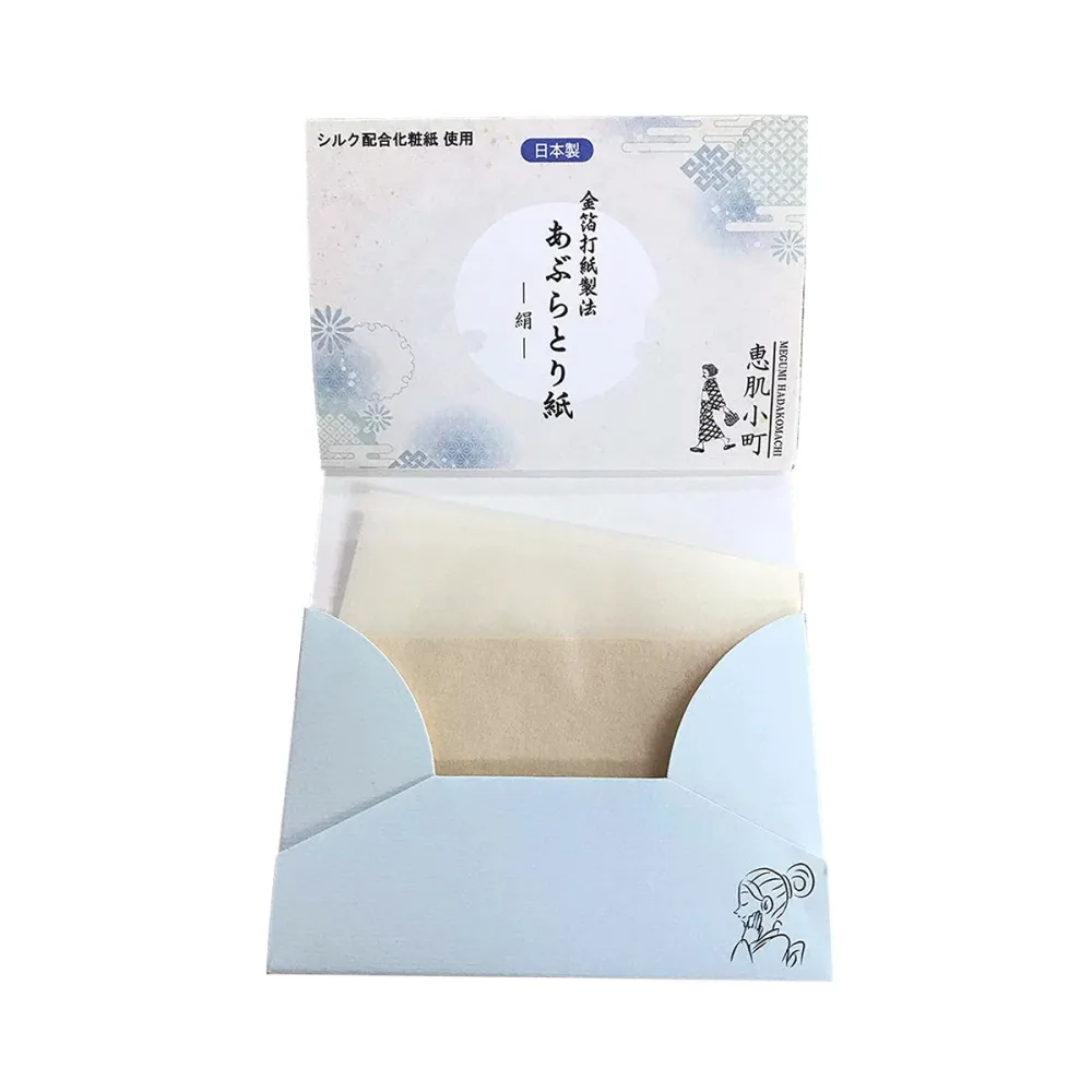 【送料込・まとめ買い×500個セット】コスメステーション 恵肌小町 あぶらとり紙 絹 20枚