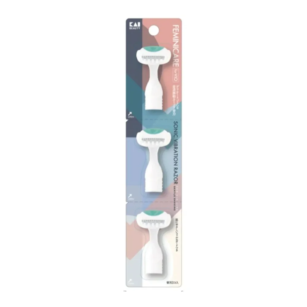 【送料込・まとめ買い×12個セット】貝印 FEMINICARE GA0114 音波振動カミソリ替刃 3個入