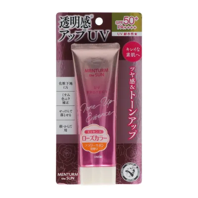 【送料込・まとめ買い×6個セット】近江兄弟社 メンターム ザ サン トーンアップ UVエッセンス ローズ 80g 顔 からだ用 SPF50+ PA++++ 日焼け止め