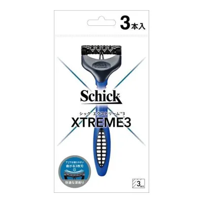 【メール便送料込】シック・ジャパン schick シック エクストリーム3 カミソリ 3本入 1個
