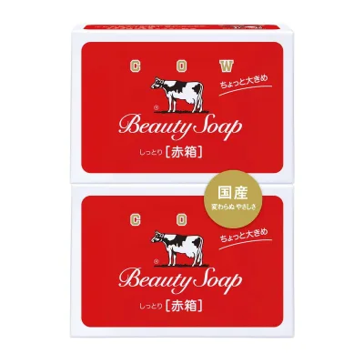 【送料込・まとめ買い×36個セット】牛乳石鹸共進社 カウブランド しっとり 赤箱 ちょっと大きめ 125g×2コ入