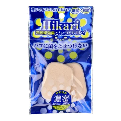 【送料込・まとめ買い×6個セット】石原商店 HS-3807 光触媒パフ 長角形S 2個入 パウダリーファンデーション用