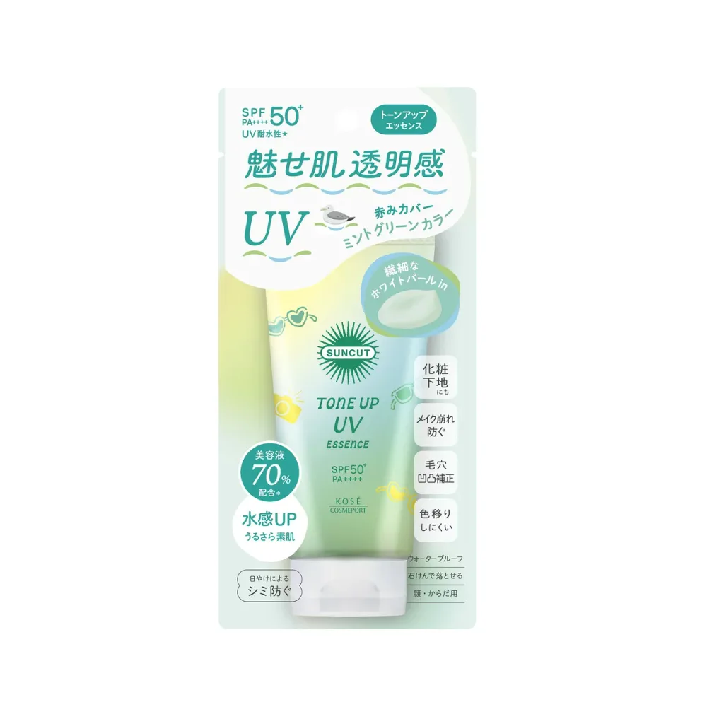 【送料込・まとめ買い×8個セット】コーセーコスメポート サンカットR トーンアップUV エッセンス ミントグリーン 80g 日焼け止め