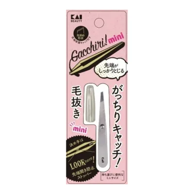 【送料込】 貝印 KQ3219 がっちりキャッチ 毛抜き ミニ シルバー 1個