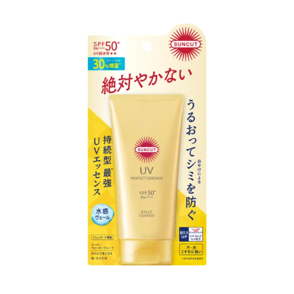 【送料込・まとめ買い×4個セット】コーセーコスメポート サンカットR パーフェクト UV エッセンス 80g SPF50+ PA++++ 日焼け止め