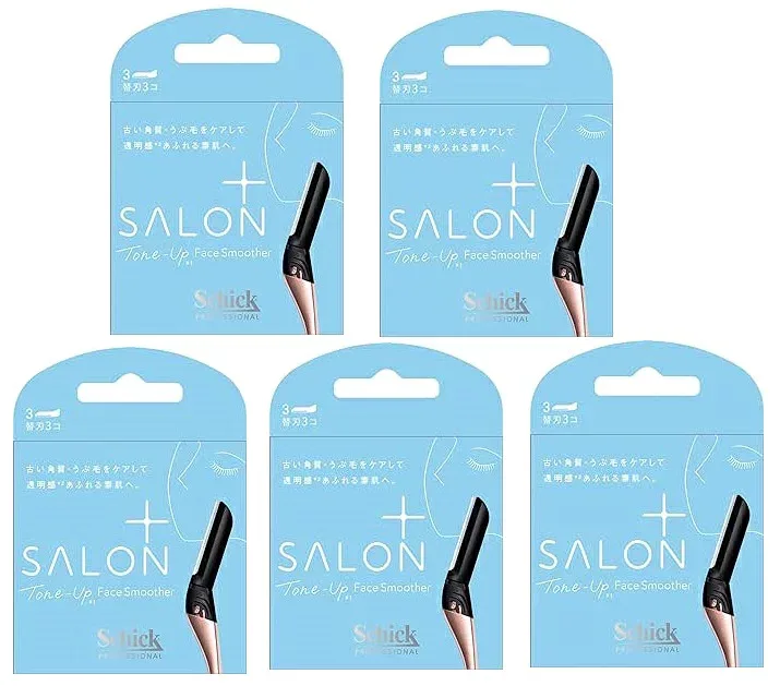 【×5箱セットメール便送料込】シック Schick ハイドロシルク サロンプラス トーンアップ フェイススムーサー 替刃(3コ入) カミソリ(4891228313807)