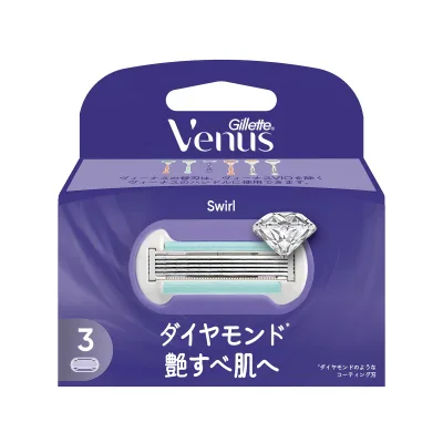 【×2個 送料込】P&G ジレット ヴィーナス スワール 艶すべ肌 3B 替刃 3個入