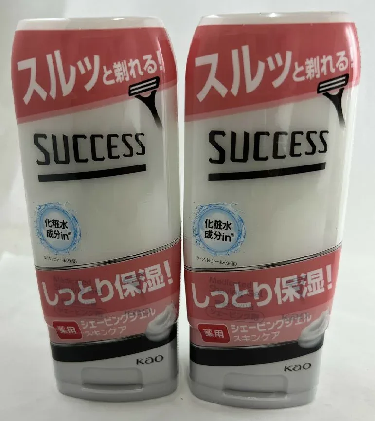 【×2個 配送おまかせ】花王 サクセス 薬用シェービングジェル スキンケアタイプ 180g シェービングジェル 医薬部外品(4901301043344)