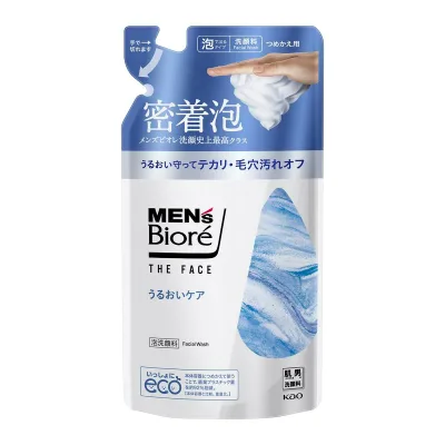 【送料込・まとめ買い×4個セット】花王 メンズビオレ ザフェイス うるおいケア つめかえ用 170mL 男性用 泡洗顔料