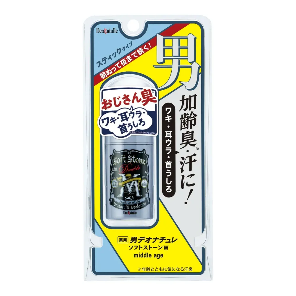 【送料込・まとめ買い×48個セット】シービック 薬用 デオナチュレ 男 ソフトストーンW middle age 20g
