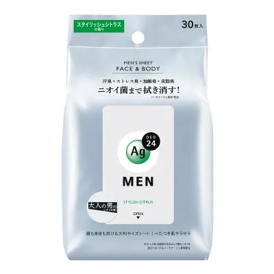 【送料込・まとめ買い×36個セット】ファイントゥデイ エージーデオ24 メン メンズシート フェイス&ボディ スタイリッシュシトラス 30枚
