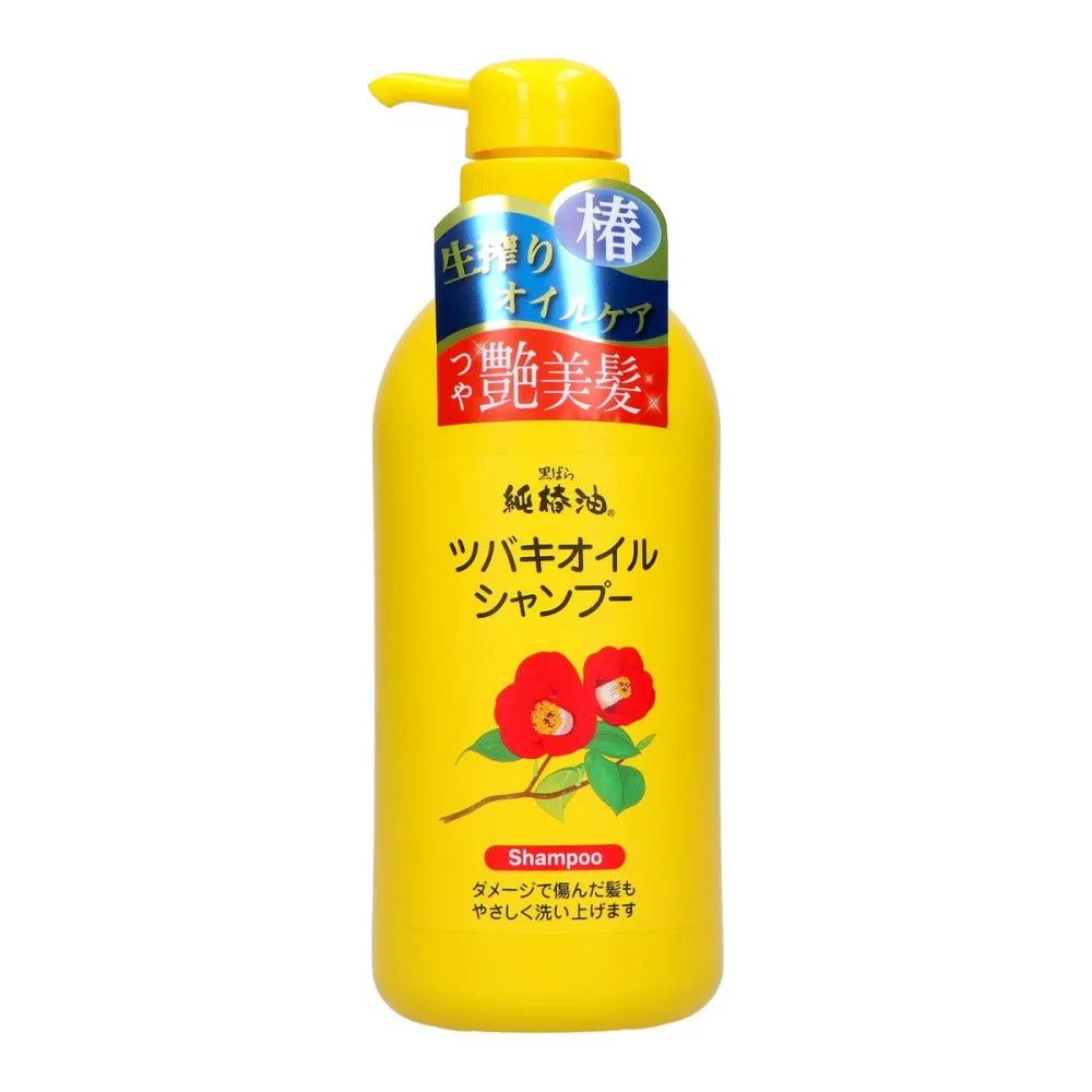 【送料込・まとめ買い×4個セット】黒ばら本舗 ツバキオイル シャンプー 本体 500mL