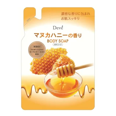 【送料込・まとめ買い×8個セット】熊野油脂 ディブ Deve' マヌカハニーの香り ボディソープ つめかえ用 350mL