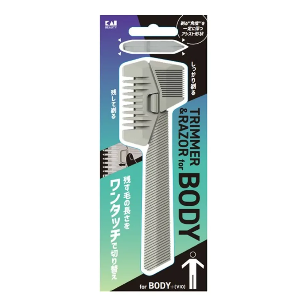 【送料込・まとめ買い×6個セット】貝印 ヘアトリマー & レザーフォーボディ 剃刀