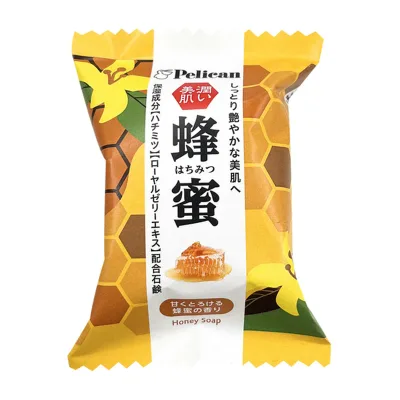 【×5個 配送おまかせ】ペリカン石鹸 ペリカンファミリー石鹸 蜂蜜 80g