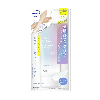 【送料込・まとめ買い×36個セット】ロート製薬 スキンアクア トーン アップ UV エッセンス しのばせホワイト 70g SPF50+ PA++++ 日焼け止め