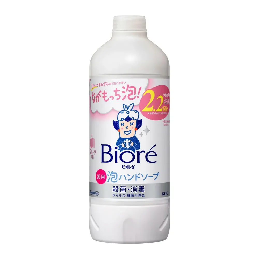 【配送おまかせ】花王 Kao ビオレu 薬用 泡 ハンドソープ フルーツの香り つめかえ用 430mL 医薬部外品 1個