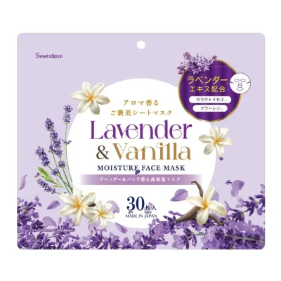 【送料込・まとめ買い×6個セット】ラベンダー & バニラ香る シートマスク 30枚入 三和通商