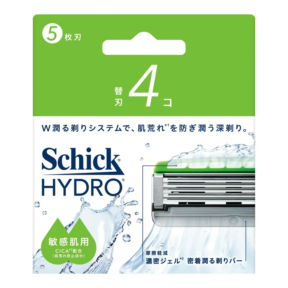 【送料込・まとめ買い×8個セット】シック ハイドロ 敏感肌 替刃 4コ カミソリ替刃