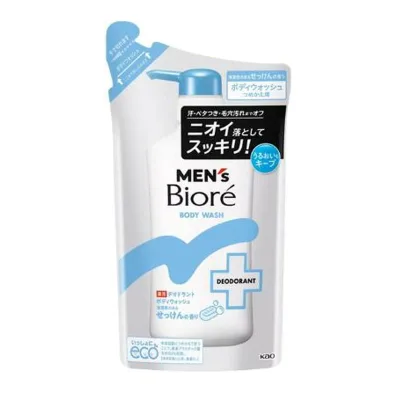 【送料込・まとめ買い×8個セット】メンズビオレ 薬用 デオドラント ボディウォッシュ 清潔感のあるせっけんの香り つめかえ用 360mL ボディソープ 花王