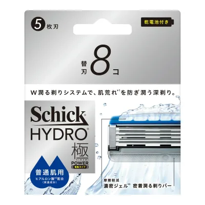 シック ハイドロ 極パワー 普通肌 替刃 8コ Schick 男性用 髭剃り