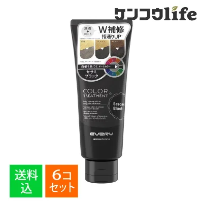 【送料込・まとめ買い×6個セット】アンナドンナ エブリ カラートリートメント セサミブラック 160g ダリヤ