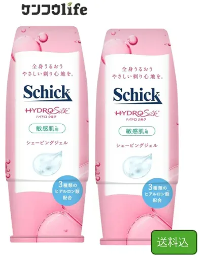 【×2本セットまとめ買い送料込】シック ハイドロシルク シェービングジェル150g むだ毛処理剤 シェービング剤 Wヒアルロン酸配合でシェービング後もさわりたくなるうるおい肌 (4891228302610 )