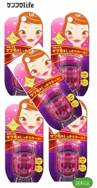 【×5個セットまとめ買い送料込】【貝印】 PCアイラッシュカーラー ピンク コンパクト 携帯用 ビューラー 4901601282504