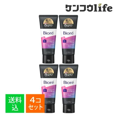 【×4本セットまとめ買い送料込】花王 ビオレ おうちdeエステ メイク落とし マッサージ ブラックジェル 60g クレンジング ジェル洗顔 毛穴ケア 角栓クリア4901301416926