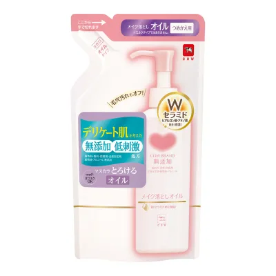 【送料込・まとめ買い×8個セット】カウブランド 無添加 メイク落とし オイル 詰替用 160mL 牛乳石鹸共進社