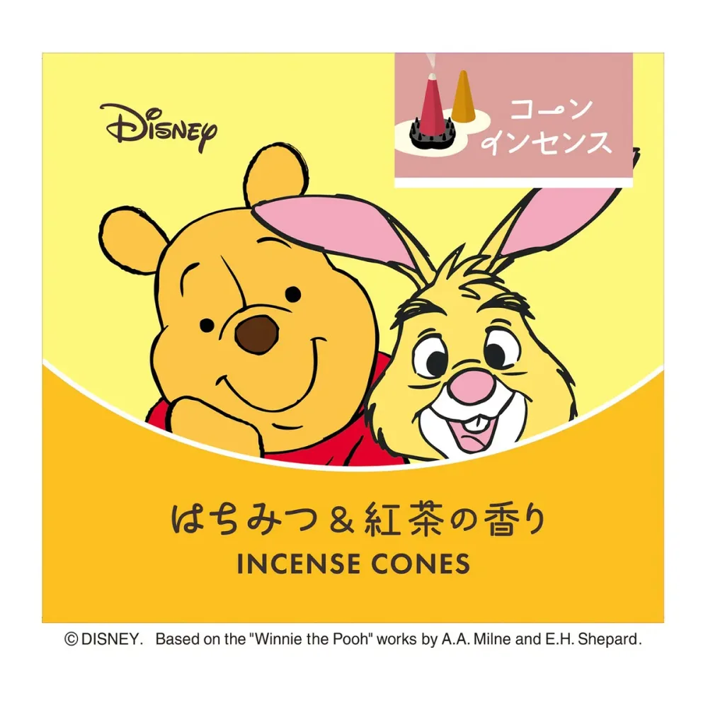 【送料込・まとめ買い×4個セット】ディズニー インセンス コーン リラックス&ビジー! はちみつ&紅茶の香り 5個×2種 香立付 日本香堂