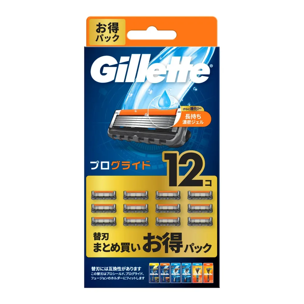 【送料込・まとめ買い×36個セット】ジレット プロ グライド マニュアル 替刃 12コ P&G T字 カミソリ 替え刃