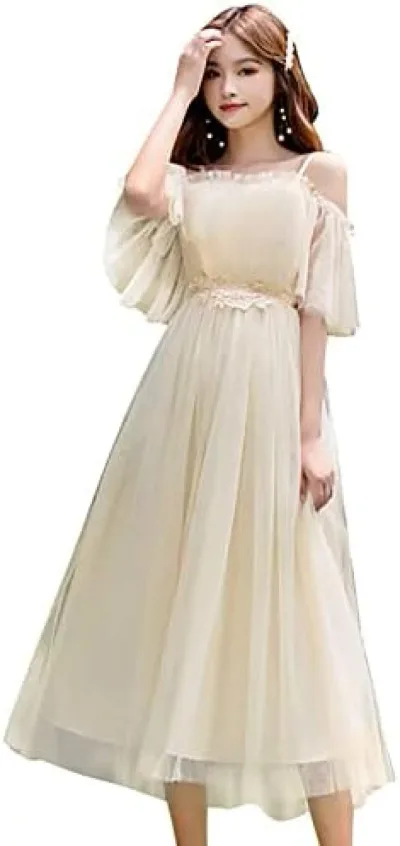 【20%OFFクーポン付き】パーティードレス ワンピース 結婚式 ドレス レース ロングドレス 袖あり 謝恩会 発表会 演奏会