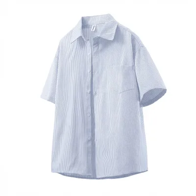 【20%OFFクーポン付き】半袖シャツ メンズ トップス オーバーサイズ ドロップショルダー 通勤 通学 大学生 春 夏 コーデ カジュアル シンプル 涼しい きれいめ 爽やか 男子 襟付き 前開き ボタンダウンシャツ ファッシ