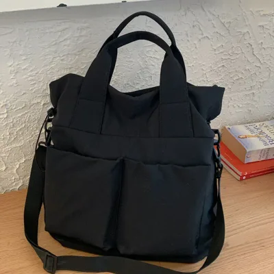 【20%OFFクーポン付き】ショルダーバッグ レディース 大容量 ナイロン トートバッグ 2way 斜めがけ 多収納 軽量 通勤 通学 旅行 カバン カジュアル 撥水 ピンク