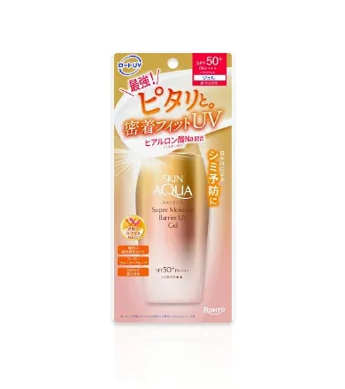 【4個セット】 ロート製薬 スキンアクア スーパーモイスチャーバリア UVジェル 100g 日焼け止め SPF50+/PA++++/UV耐水性 美容液成分 日焼けによるシミ予防 紫外線 ダメージ うるおい お取り寄せ OY