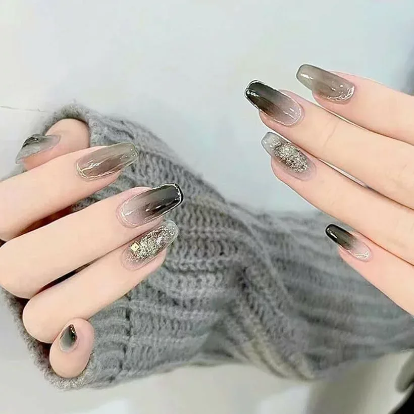 ネイルチップ ショート 24枚 付け爪 短め 可愛い バレリーナ スクエア R653