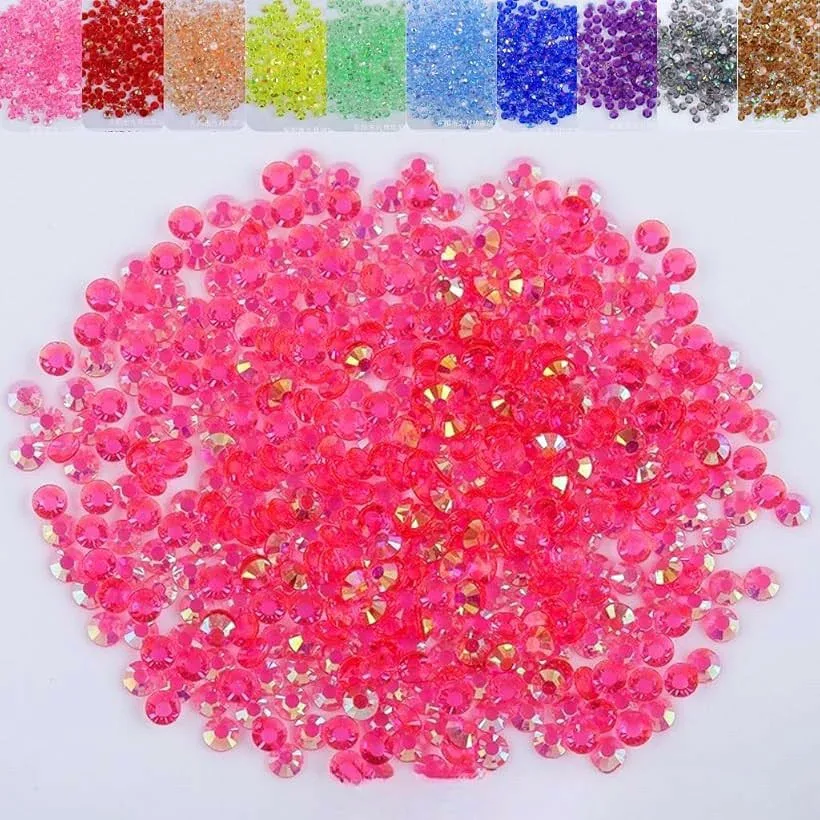 ラインストーン 1000粒 透明クリア うちわデコ (ローズ, 2mm)