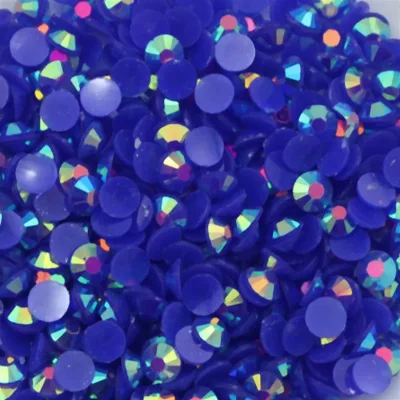 1000粒 ミルキーストーン 高分子ストーン デコパーツ 推し活 ネイルパーツ 樹脂 (ブルー, 6mm)