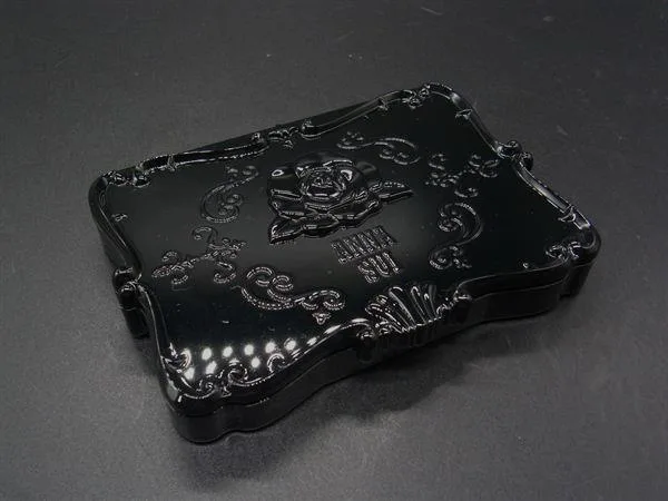■Good Condition■ ANNASUI Oil Blotting Paper Case Mirror Compact Makeup Supplies Black DY0312