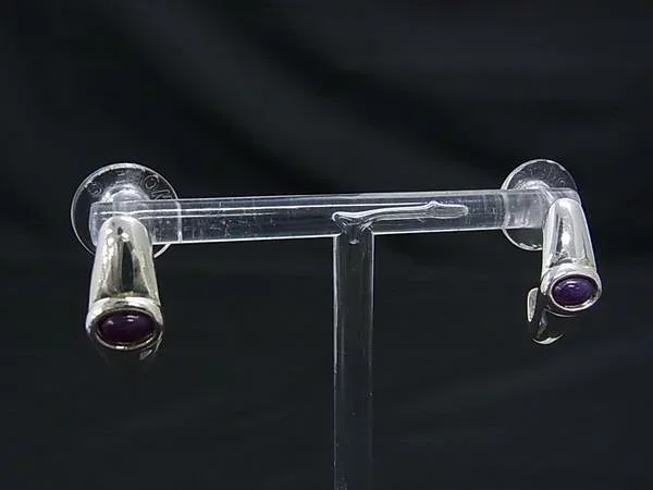 ■美品■ MONET モネ ピアス アクセサリー レディース シルバー系×パープル系 DN6077