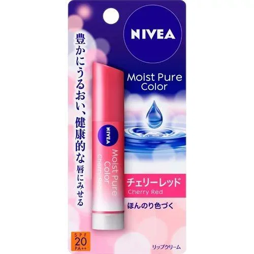 ニベア モイストピュアカラーリップ チェリーレッド 1本入 ニベア リップクリーム
